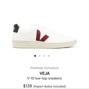 Vejas V-10 lowtop sneakers (Size 46 EU, 12 US—fit closer to 13 US)
